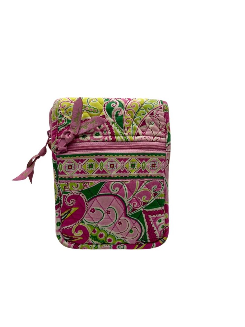 Vera Bradley Pinwheel Pink Print Cotton Phone Crossbody